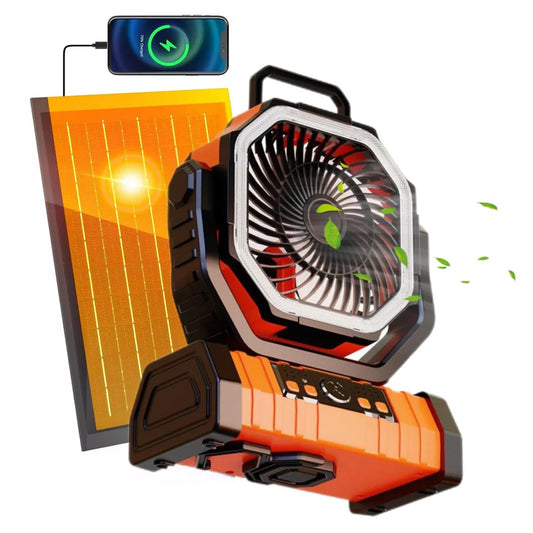 Portable Camping Fan with LED Lantern Light 20000mAh