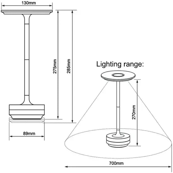 Freedom Disk Cordless Table Lamp