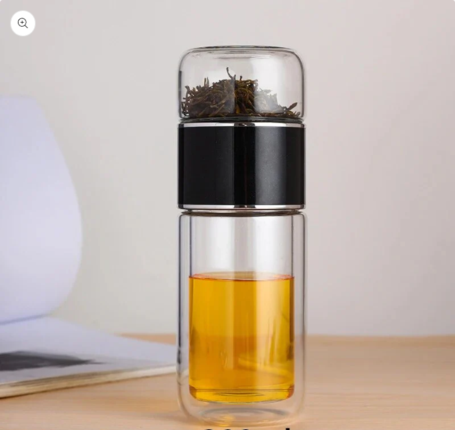 Life by Home™ Double Wall Glass Separation Tea Infuser Bottle